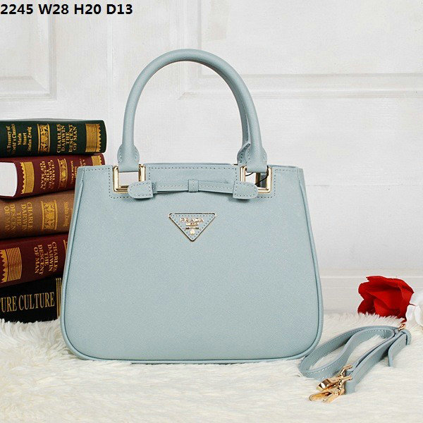 2014 Prada saffiano calfskin tote BN2245 lake blue online shop